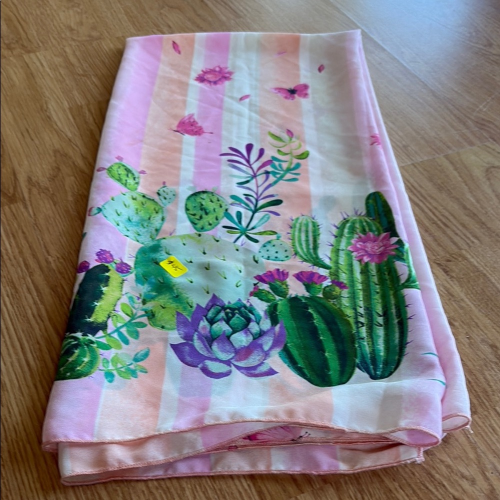 Pink Cactus Print Wildrag